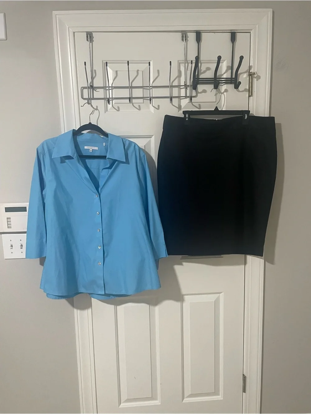 Black Pencil Skirt sz18 - Classic Women's Workwear foxcroft crisp blue top 18w